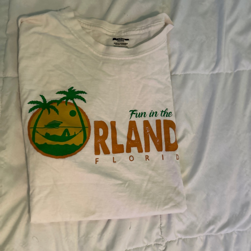 white Orlando tee